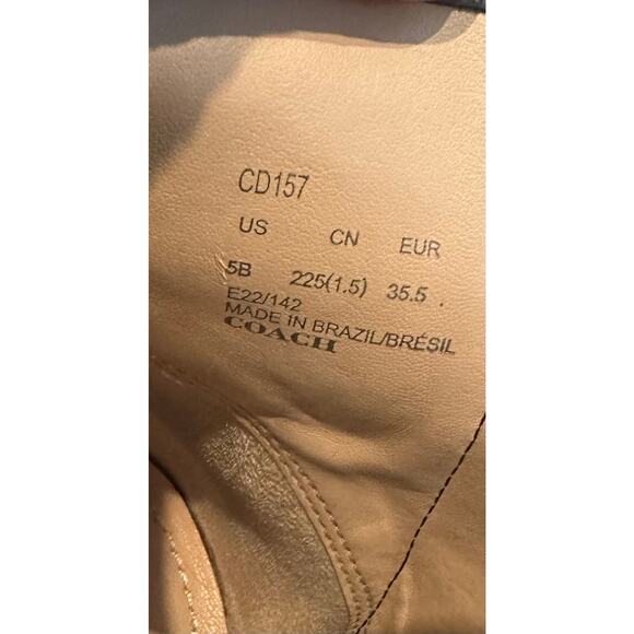 COACH Olivia Leather Bootie Size 5 Designer Boots CD157 Women's, Ladies 5B - Picture 8 of 8